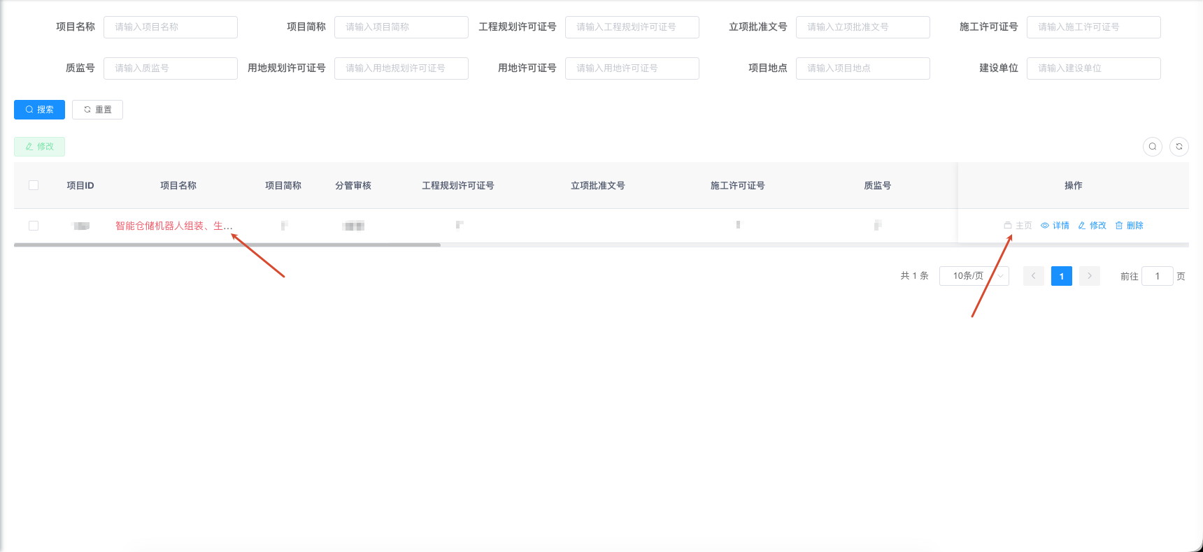 项目审核状态